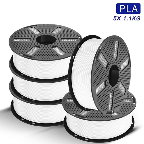 JAYO 5x 1.1KG PLA White 1.75MM 3D Printer Filament High Purity Low Shrinkage