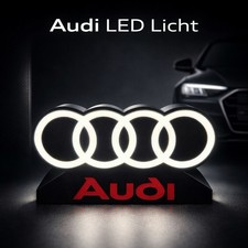 Audi LED Logo Licht USB Lampe Deko Geschenk Auto Fan Beleuchtung NEU Nachtlicht