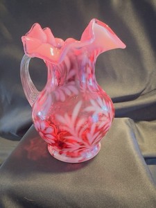 Fenton Cranberry Glass Pitcher | eBay