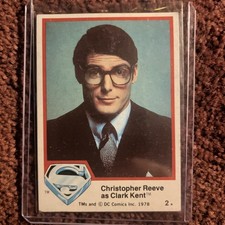 DC Comics Superman 1978 Trading Card No. 2 Christopher Reeve as Clark Kent