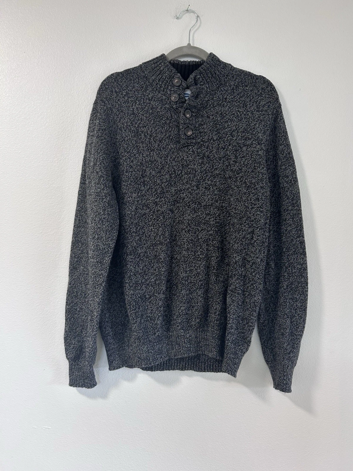 Old Navy Wool Blend Mock Neck Knit Pullover Sweater Mens Large Gray Ribbed EUC
Opens in a new window