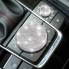 Bling Media Control Volume Knob Bling Crystal Shiny Accessory Interior Cover Fit