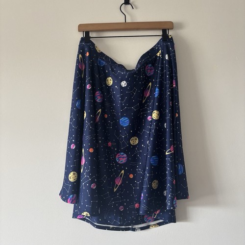 HDE Constellation Skirt Multicolor Planets Women’s XL Whimsigoth Fun Eclectic