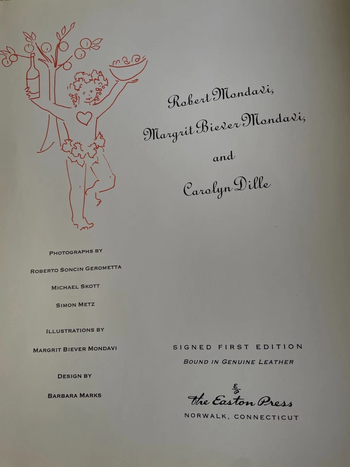 Seasons of the Vineyard Signed Numbered First Edition # 117 of 3500 R. Mondavi - Image 3 of 4