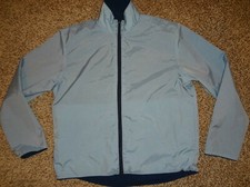 NIKE Womens Navy  Light Blue Zip Up Jacket Sz XS X-Small 0-2 Reversible Ladies