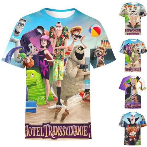 Hotel Transylvania Kids Boys Girls Short Sleeve T-Shirt Tops Pullover Tee Gift - Picture 1 of 15