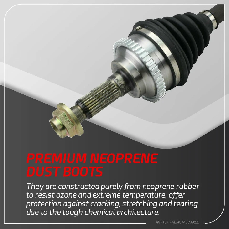 Par de medio eje delantero CV para Kia Sephia 1995 1996 1997 1,8 L L L4 transmisión automática Foto 3 de 4