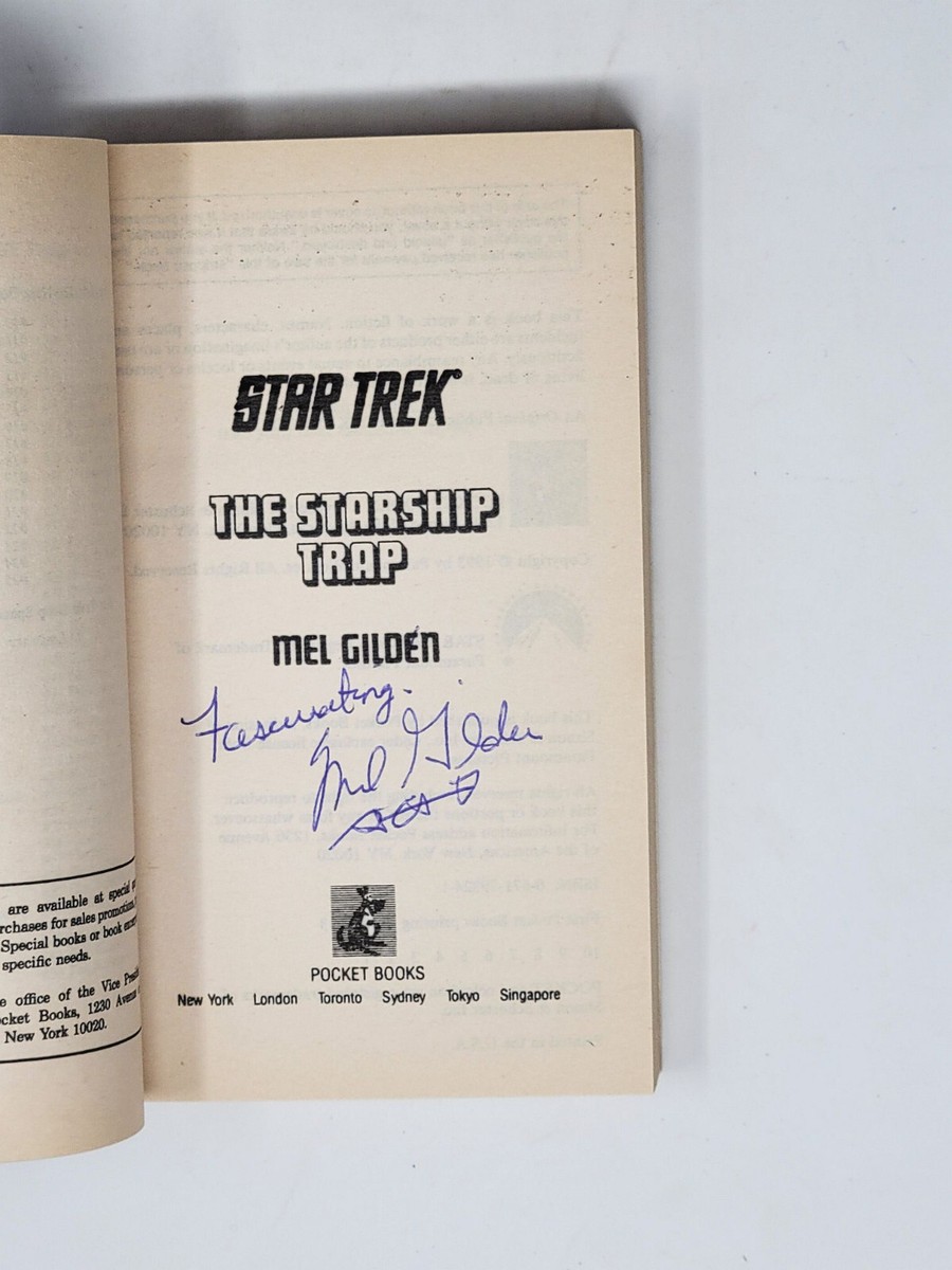 MEL GILDEN SIGNED 1ST - Star Trek: The Starship Trap, #64 | eBay