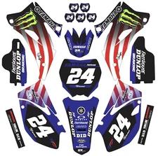Graphics for Yamaha YZ 250f 450f YZ250f YZ450f 2006-2009 American Flag Custom