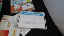 Vintage Punctuation Trend homeschool classroom Learning Game Bingo 1987