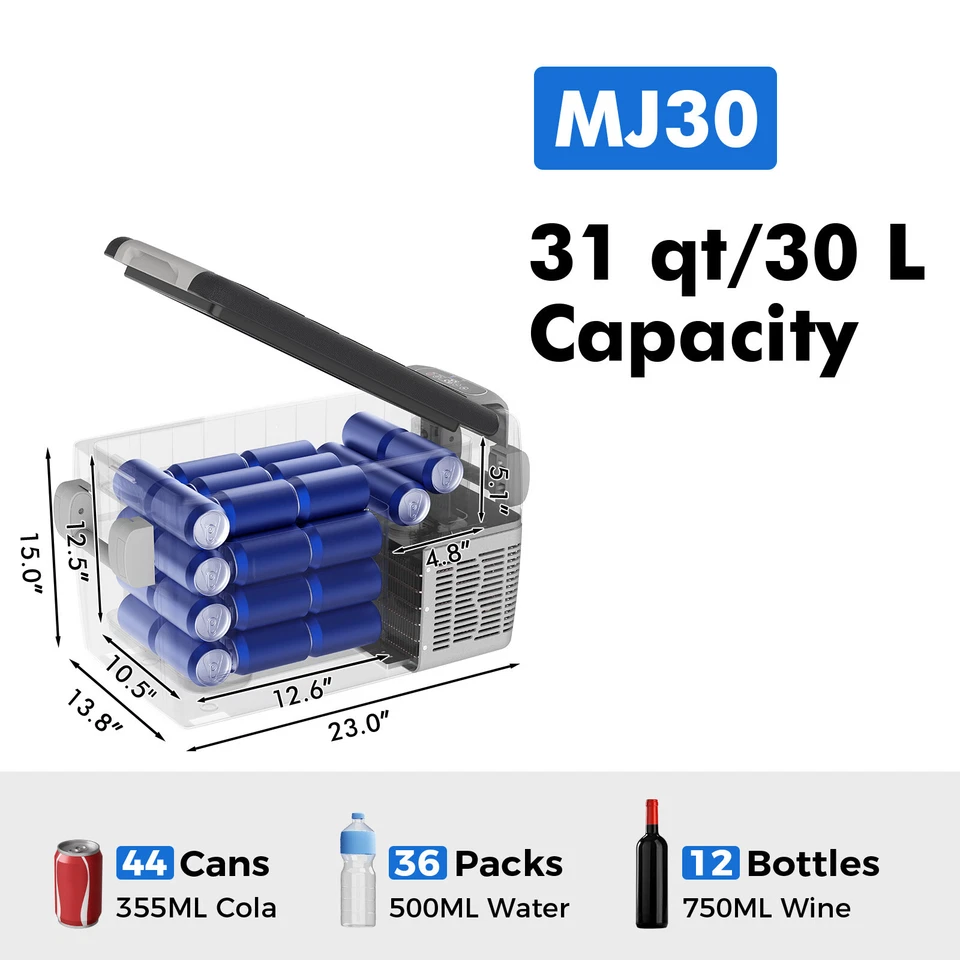 30L/40L Electric Cooler Refrigerator Portable Freezer for Camping Truck SUV RV - Image 3 of 4