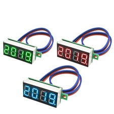 Digital Voltmeter DC 0-100V 0.36"" 4-Digit LED Voltage Tester Panel Meter 3-Wire