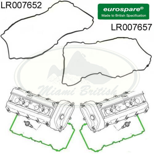 LAND ROVER VALVE COVER ROCKER GASKET SET V8 RR SPORT LR3 RANGE