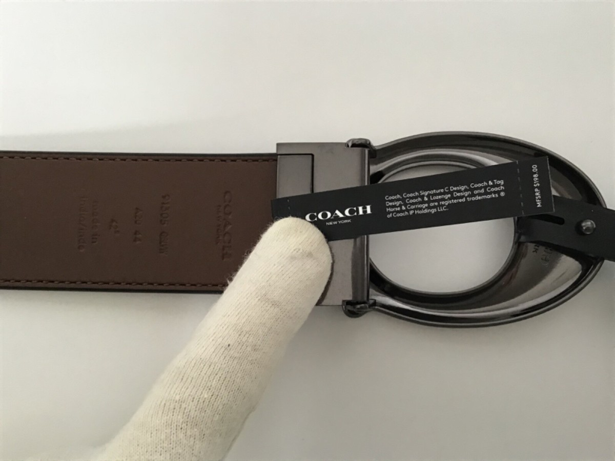 Vintage Coach Studded Belt with Signature Interlocking C Buckle Vintage Coach Black Leather Belt: Solid Brass Buckle, Made  main image 3