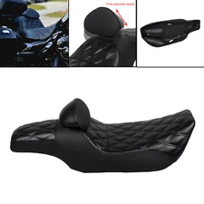 Driver Passenger Seat w/ Backrest For Harley Street Glide Road King FLHRC FLHP