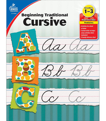 Carson Dellosa Beginning Traditional Cursive Handwriting Workbook for Kids, Hand