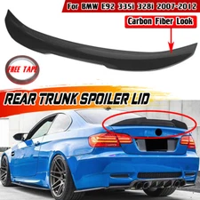 For BMW E92 328i 335i 2007-2013 Rear Trunk Spoiler Wing Lip PSM Carbon Style