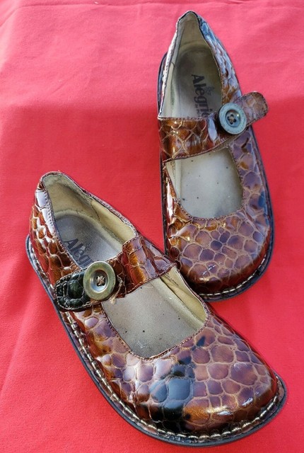 Alegria Paloma Copper Croc Mary Jane Pal-802 Mule Clogs Womens Sz 6 US 36 EU for sale online | eBay