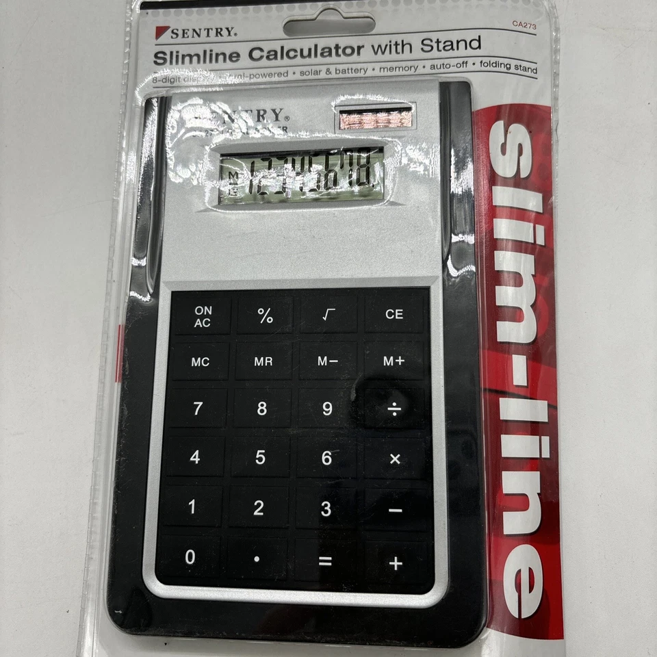 2 Sentry Slimline Solar & Battery Calculator No. CA273 Sentry New 8 Digit - Image 2 of 4