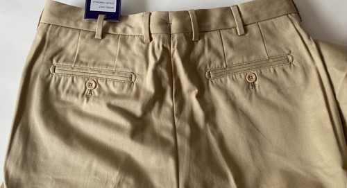 Henry Sage The Ultimate Khaki NWT Chinchilla Stretch Chino Pants Unfinished HEM - Picture 3 of 6