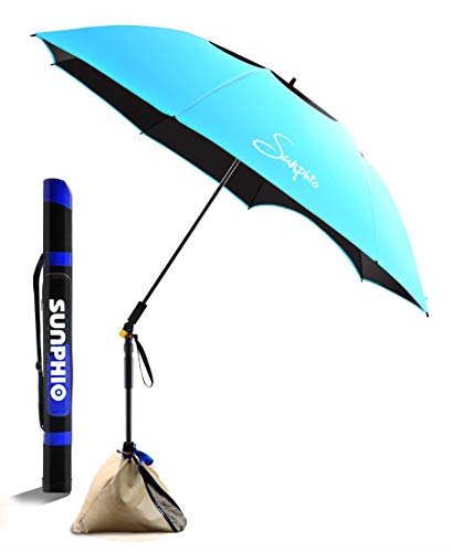 Sunphio Large Windproof Beach Umbrella 