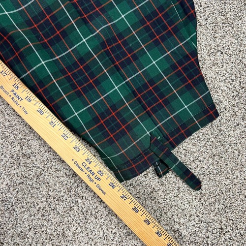 The T Barry Co Knicker Co Pleated Golf Trousers Mens 40 Green Red Plaid Vintage - Picture 12 of 12