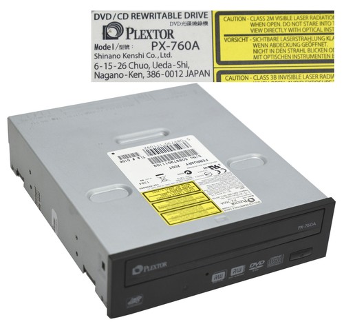 Plextor PX-760A CD/DVD Rewritable Drive CD-RW DVD-RW IDE Black PX-0 - Picture 3 of 3