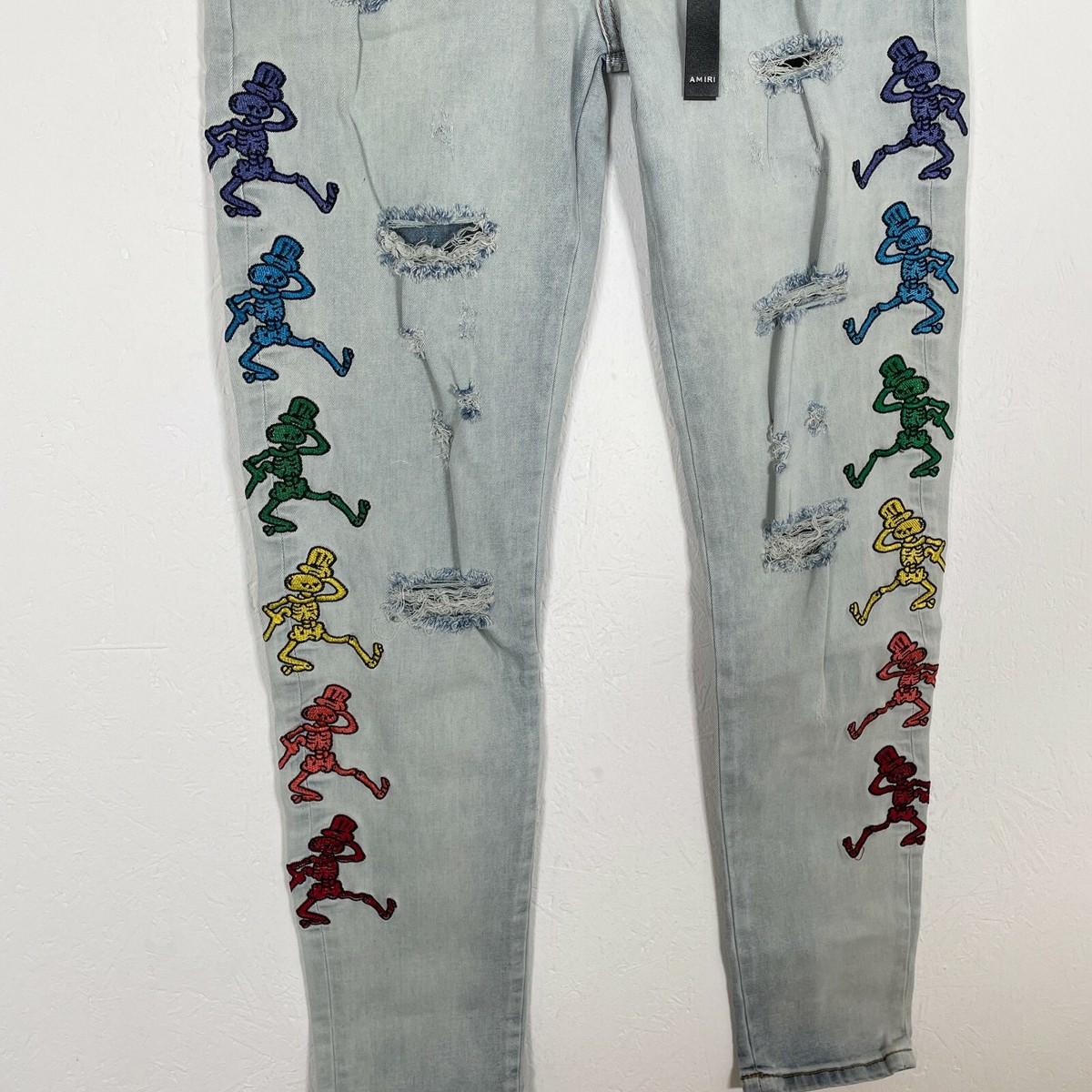 amiri record jeans デニム amiri jeans AMIRI(アミリ) - AMIRI LOUNGE SKINNY JEAN デニムパンツ