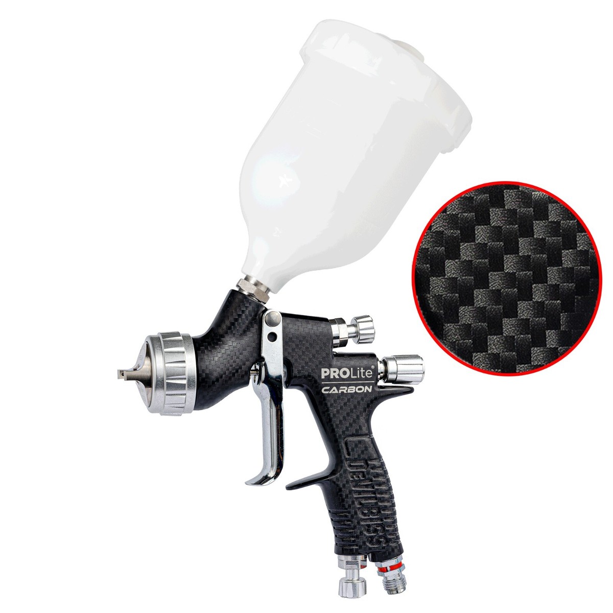 DeVilbiss Carbon PROLite Gravity Spray Gun - TE20 Aircap, 1.3mm