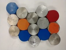 5406C-24 1-1/2 STEEL HEX SHAPED THREADED PIPE CAPS (LOT OF 15)