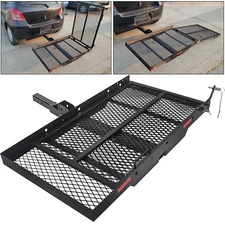 Mobility Carrier Trailer Hitch Mount Cargo Folding Wheelchair Scooter Rack Ramp