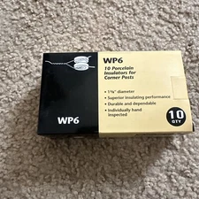 Box of 10 Zareba Wp6 Corner Post Ceramic Insulator