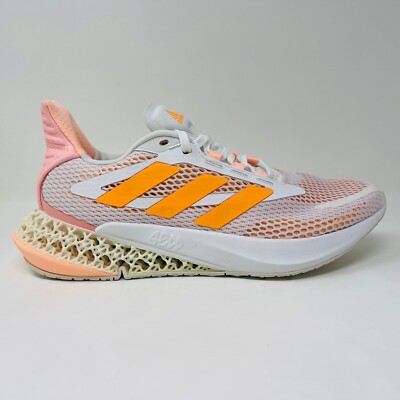 Adidas 4DFWD Pulse Running Shoes White Orange Athletic Womens Size 9.5 GX2984