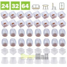 24-64x Upgraded Anti Slider Chair Leg Protector Hardwood Floors, Fits All Shape