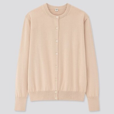 Crew Neck Women's Supima Cotton Cardigan Sweater NWT WOMENS