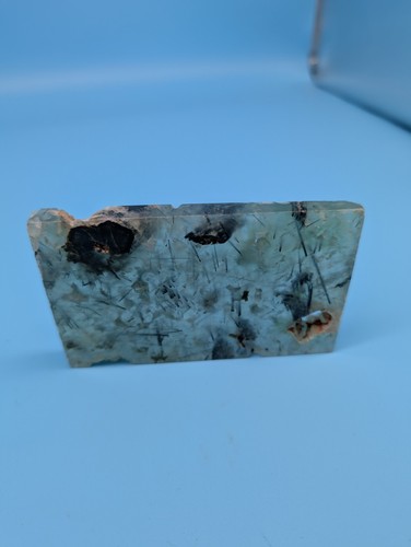 GREEN PREHNITE ROCK SLAB POLISHED NATURAL WONDERFUL 200g 3x4.5"