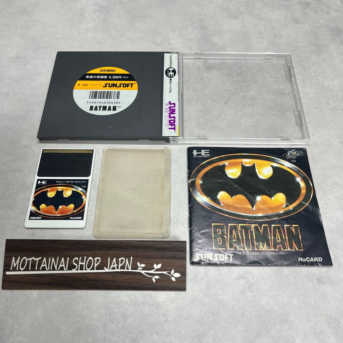 PCE PC Engine BATMAN Sunsoft Software Hu Card SS90003 Working 