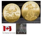 The United States Statue of Liberty Gold Plated Coin - American Eagle！