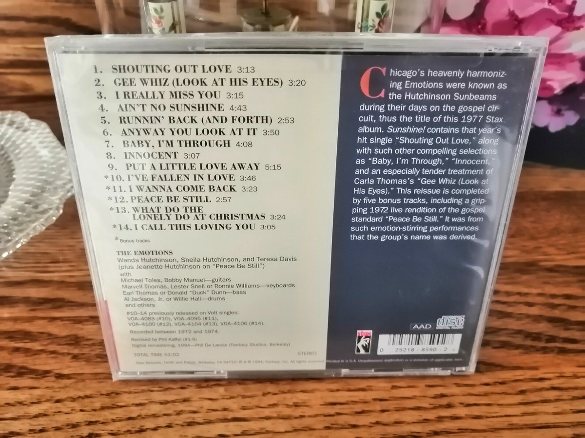 Sunshine! by The Emotions (CD, Apr-1995, Stax) NEW