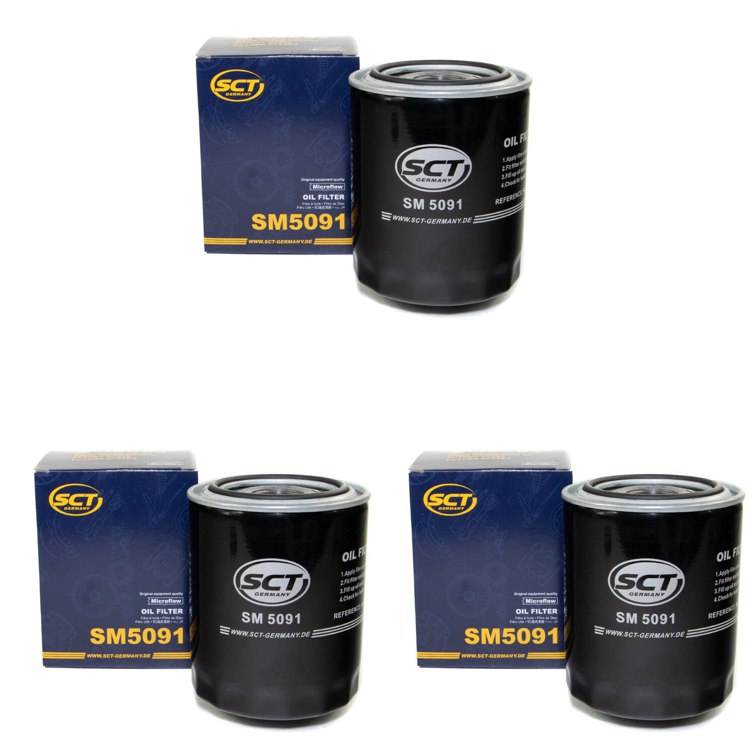 ÖLfilter 3 X Sct SM5091 FüR Kia Sorento Mitsubishi L Hyundai H-1 Galloper Porter-image