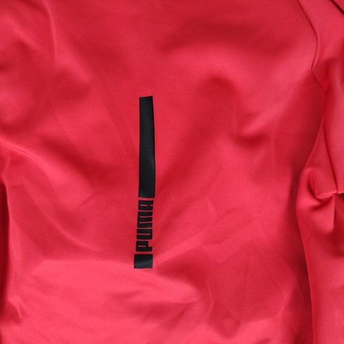 Puma Hoodie Mens Small S Red Quarter Zip Jacket Hooded Dry Moisture Wicking - Picture 9 of 14