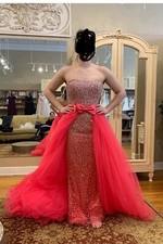 Sherri Hill size 6 Pageant Prom Dress Strapless With Over Skirt