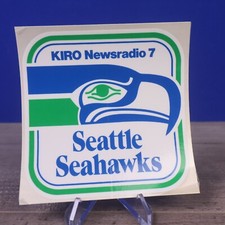 Vintage - Seattle Seahawks - NFL - Sticker Decal - 4x4in. - KIRO Newsradio 7