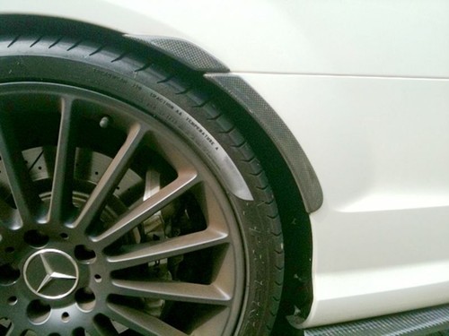 Fit For Benz Carbon Fiber 07-12 W204 C-Class C200 Rear Fender Flares Wheel Arch - 第 1/4 張圖片
