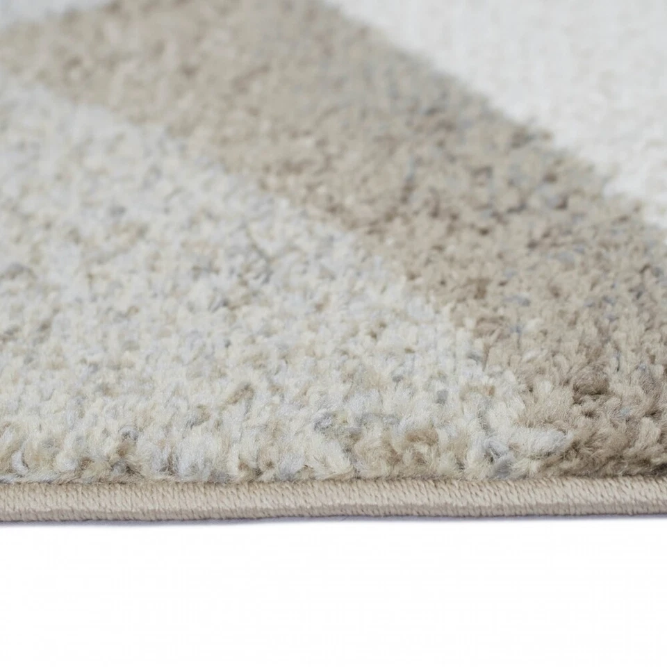 Tapis de Salon avec motif abstrait moderne | facile d'entretien | gris beige - Photo 3/4