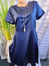 Heine Kleid Eventkleid Cocktailkleid marine blau Kurzarm Damen (606) NEU