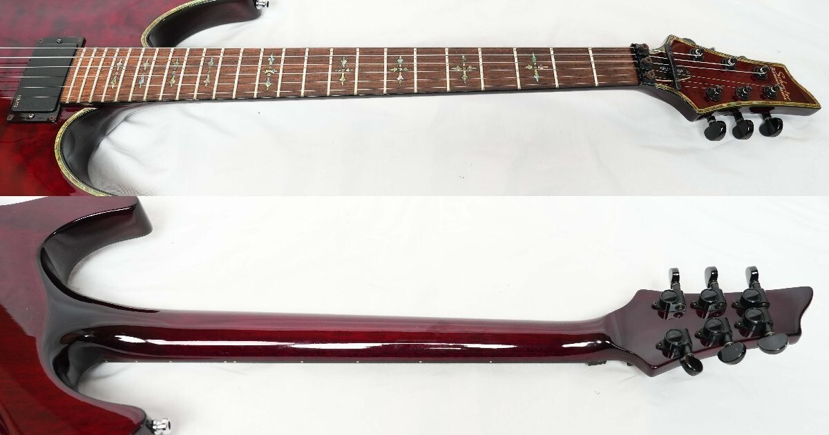 Schecter C-1 Electric Guitar Hellraiser FR Black Cherry 2007 Schecter C-1 Electric Guitar Hellraiser FR Black Cherry 2007