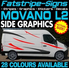 to fit VAUXHALL MOVANO L2 MWB GRAPHICS STICKERS STRIPES DECALS CAMPER VAN