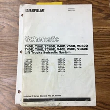 CAT Caterpillar T/V40D-T/V60E HYDRAULIC SYSTEM SCHEMATIC FORK LIFT TRUCK MANUAL