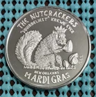 1967 NUTCRACKERS / Aztec - Last of the Sun  .999 FINE SILVER Mardi Gras Doubloon